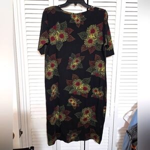 LuLaRoe Women's XL Julia Black Floral Dress